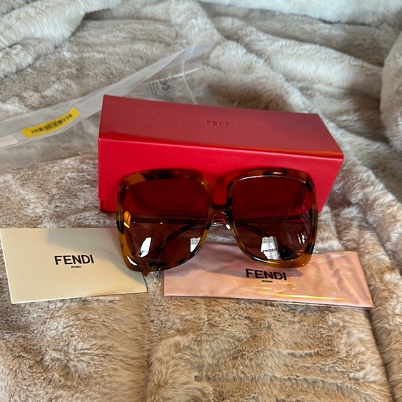 Designer Sunglasses Fendi Sunglasses Red Fendi Brown Designer